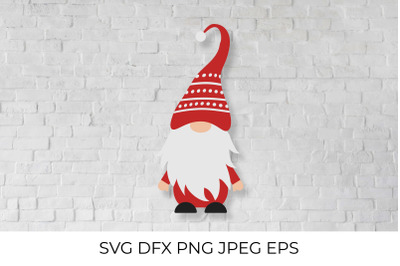 Christmas gnome. Valentines gnome. Cute Nordic character. SVG