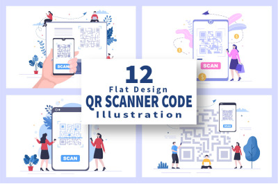 12 QR Code Scanner for Online Payment Illustration