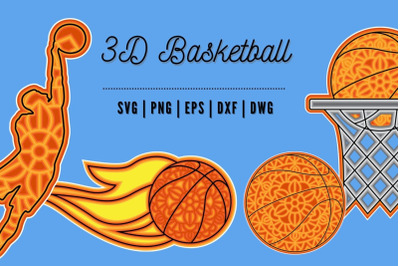 3D Basketball SVG Bundle