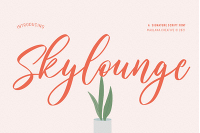 Skylounge Signature Script Font