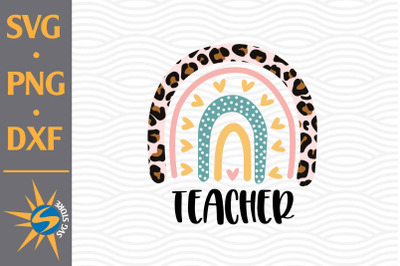 Teacher Hand Drawn Rainbow SVG&2C; PNG&2C; DXF Digital Files Include