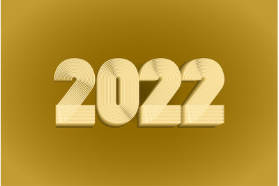 2022 Happy New Year. Abstract geometric cover design background. 3d di