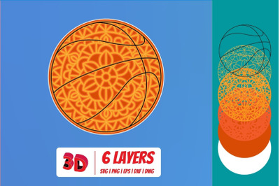 Basketball 3D Layered SVG Cut File