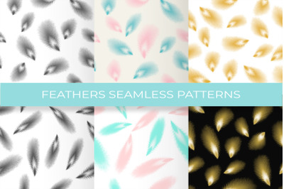 Feather seamless pattern digital paper