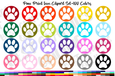 100 Paw Print Clipart Dog Lover Paws Planner icon