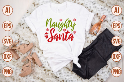 Naughty Santa svg cut file