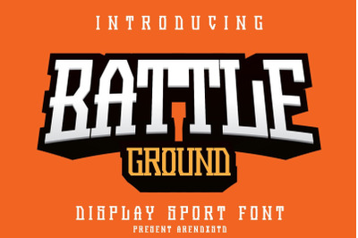 Battleground - Display Sport Font