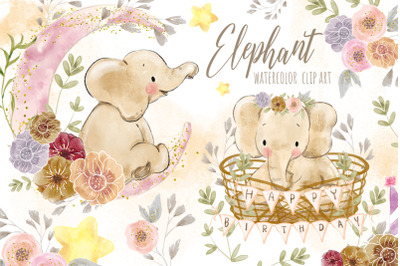 Baby Elephant clip art