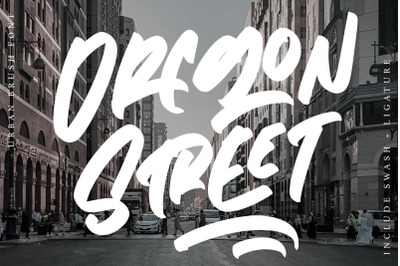 Oregon Street - Urban Brush Font