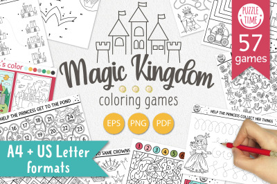 Magic Kingdom coloring games