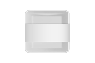 Snack package. Plastic packaging 3D. Realistic white empty container f