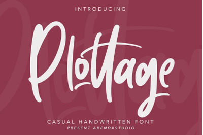 Plottage - Handwritten Font