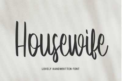 Housewife - Handwritten Font