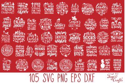 Huge Christmas SVG Quotes Bundle