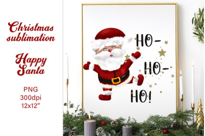 Ho ho ho Santa sublimation design Christmas sublimation png