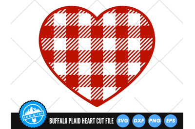 Buffalo Plaid Heart SVG | Love Heart Cut File