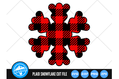 Buffalo Plaid Snowflake SVG | Merry Christmas SVG