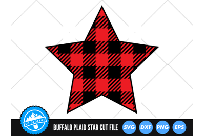 Buffalo Plaid Star SVG | Merry Christmas Cut File