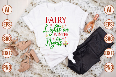 Fairy Lights on Winter Nights svg cut file