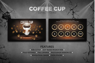 Coffee Cup Loyalty Card