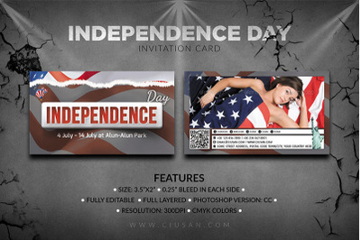 Independence Day Invitation Card