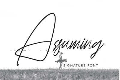 Assuming - Signature Font