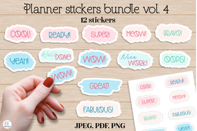 Planner stickers bundle vol. 4. Bullet Journal Stickers. Printable sti