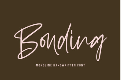 Bonding - Monoline Handwritten Font