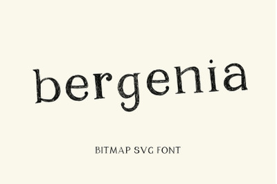 Bergenia, SVG pencil texture font