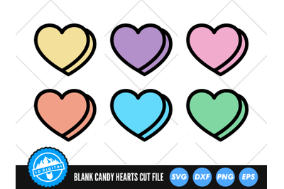 Blank Candy Hearts SVG | Valentines Day SVG