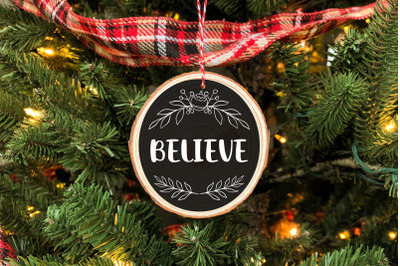 Believe SVG Christmas Round Decoration Christmas Quotes