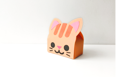 Cat Face Gift Box | SVG | PNG | DXF | EPS