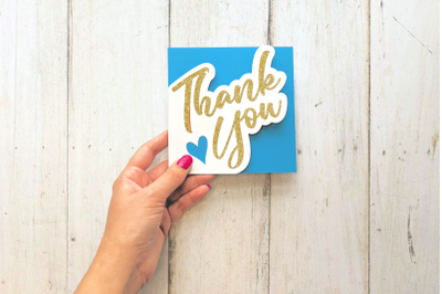 Papercut Thank You Card | SVG | PNG | DXF | EPS