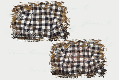 Rustic Wooden with Black plaid pack, Glitter effect design sublimation