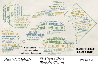 Washington DC- 1 Word Clusters, Word Cloud