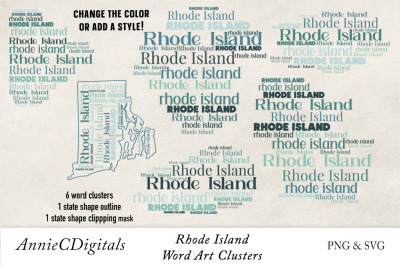 Rhode Island Word Clusters, Word Cloud