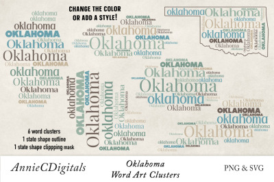 Oklahoma Word Clusters, Word Cloud