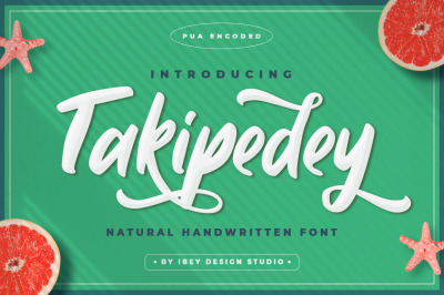 Takipedey - Handwritten Script Font