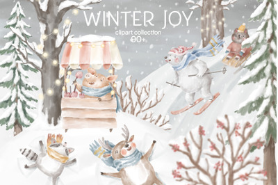 Winter Joy clipart bundle