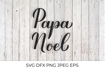 Papa Noel calligraphy hand lettering. Santa Claus in Spanish