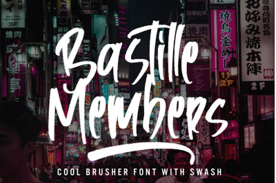 Bastille Members - Cool Brusher Font