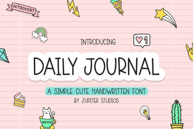 Daily Journal Font (Neat Fonts, Handwriting Fonts, Planner Fonts)