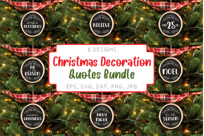 Christmas Decoration SVG Christmas Round Quotes