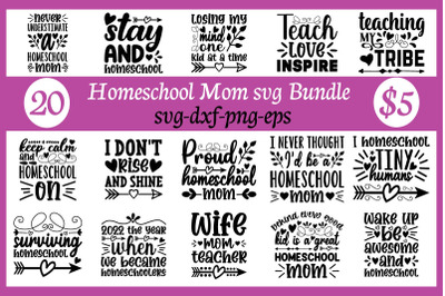 Homeschool Mom svg bundle