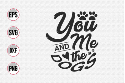 Dog typographic quotes design vector template.