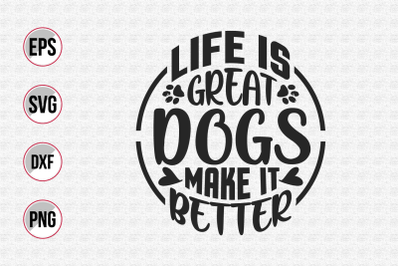 Dog typographic quotes design vector template.