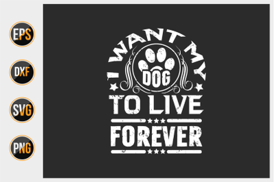 Dog typographic quotes design vector template.