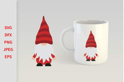 Cute cartoon gnomie. Christmas or Valentines gnome.