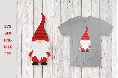 Gnome  with the striped hat. Christmas, Valentine gnomie