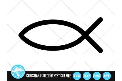 Christian Fish Ichthys SVG | Christian Fish Symbol SVG